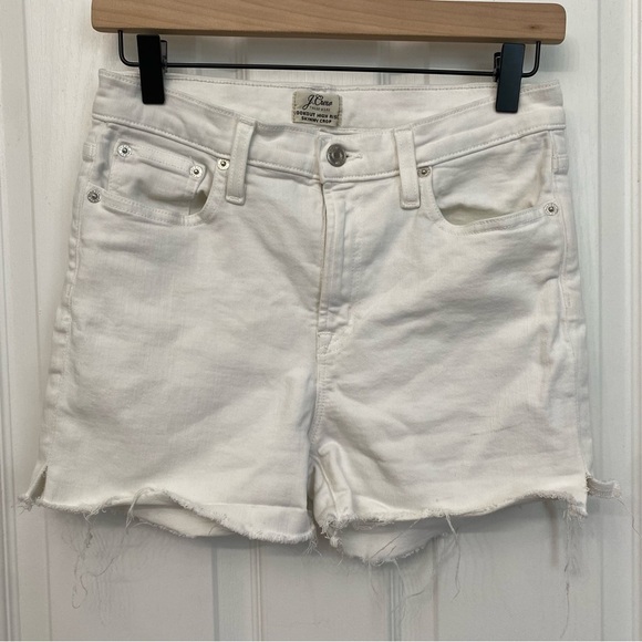 J. Crew Lookout Skinny High Rise White Shorts Waist 29 - Picture 2 of 16